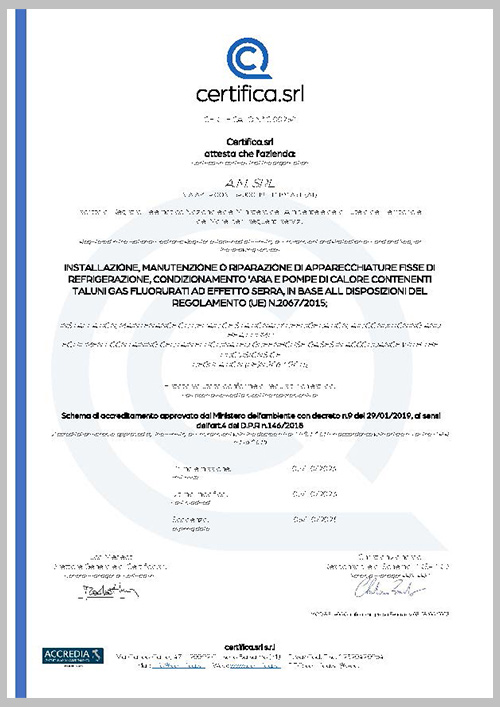 Certificato 303I 1810012 Azienda